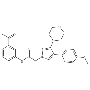 N-(3-acetylphenyl)-2-(4-(4-methoxyphenyl)-3-morpholino-1H-pyrazol-1-yl)acetamide Structure