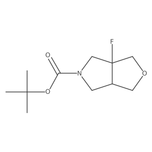 1H-Furo[3,4-c]pyrrole-5(3H)-carboxylic acid, 3a-fluorotetrahydro-, 1,1-dimethylethyl ester, (3aR,6aR)-rel- Structure