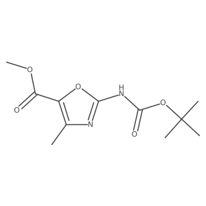 2-tert-Butoxycarbonylamino-4-methyl-oxazole-5-carboxylic acid methyl ester Structure
