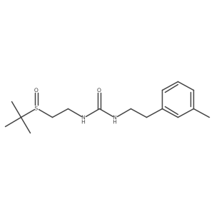 1-[2-(3-Methylphenyl)ethyl]-3-[2-(2-methylpropane-2-sulfinyl)ethyl]urea Structure