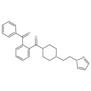 (4-(2-(1H-pyrazol-1-yl)ethyl)piperazin-1-yl)(2-benzoylphenyl)methanone Structure