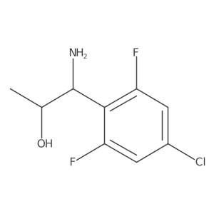 (1S)-1-Amino-1-(4-chloro-2,6-difluorophenyl)propan-2-OL结构式