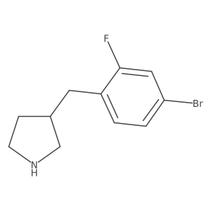 3-[(4-Bromo-2-fluorophenyl)methyl]pyrrolidine结构式