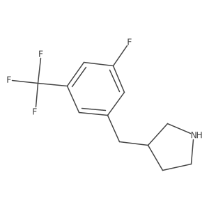 3-{[3-Fluoro-5-(trifluoromethyl)phenyl]methyl}pyrrolidine结构式
