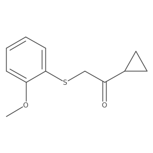 1-Cyclopropyl-2-((2-methoxyphenyl)thio)ethan-1-one结构式