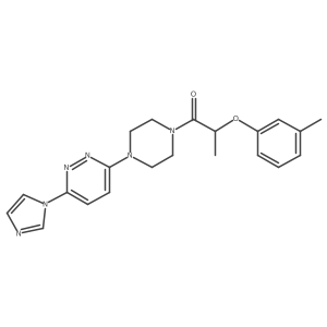 1-(4-(6-(1H-imidazol-1-yl)pyridazin-3-yl)piperazin-1-yl)-2-(m-tolyloxy)propan-1-one Structure