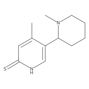 4-Methyl-5-(1-methylpiperidin-2-yl)pyridine-2(1H)-thione结构式