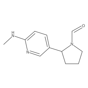2-(6-(Methylamino)pyridin-3-yl)pyrrolidine-1-carbaldehyde结构式