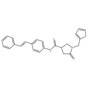 3-Pyrrolidinecarboxamide, 1-(2-furanylmethyl)-5-oxo-N-[4-(2-phenyldiazenyl)phenyl]-结构式