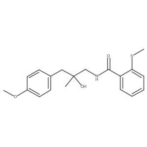 N-(2-hydroxy-3-(4-methoxyphenyl)-2-methylpropyl)-2-(methylthio)benzamide Structure