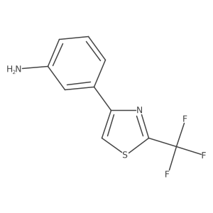 3-[2-(Trifluoromethyl)-1,3-thiazol-4-yl]aniline结构式