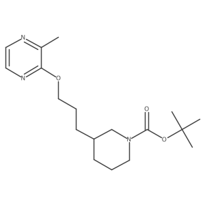 tert-Butyl 3-(3-((3-methylpyrazin-2-yl)oxy)propyl)piperidine-1-carboxylate Structure