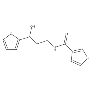N-[3-(Furan-2-YL)-3-hydroxypropyl]thiophene-3-carboxamide结构式