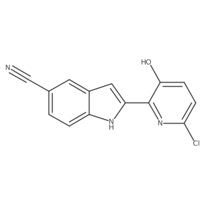 2-(6-Chloro-3-hydroxy-2-pyridinyl)-1H-indole-5-carbonitrile Structure
