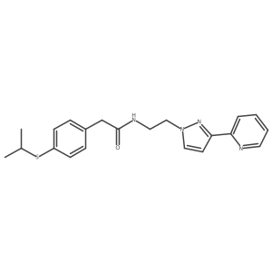 2-(4-(isopropylthio)phenyl)-N-(2-(3-(pyridin-2-yl)-1H-pyrazol-1-yl)ethyl)acetamide Structure
