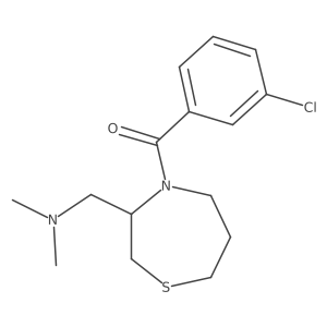 (3-Chlorophenyl)(3-((dimethylamino)methyl)-1,4-thiazepan-4-yl)methanone结构式