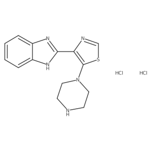 4-(1H-benzimidazol-2-yl)-5-piperazin-1-yl-1,3-thiazole;dihydrochloride结构式