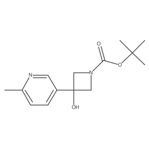 Tert-butyl 3-hydroxy-3-(6-methylpyridin-3-yl)azetidine-1-carboxylate结构式