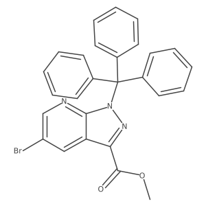 methyl 5-bromo-1-trityl-1H-pyrazolo[3,4-b]pyridine-3-carboxylate结构式