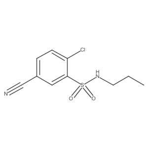 2-chloro-5-cyano-N-propylbenzene-1-sulfonamide结构式