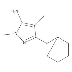 3-(Bicyclo[3.1.0]hexan-6-YL)-1,4-dimethyl-1H-pyrazol-5-amine结构式
