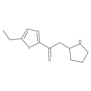 1-(5-Ethylthiophen-2-yl)-2-(pyrrolidin-2-yl)ethan-1-one Structure