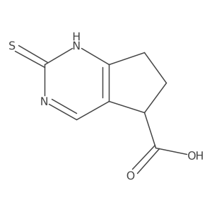 2-Mercapto-6,7-dihydro-5H-cyclopenta[d]pyrimidine-5-carboxylic acid结构式