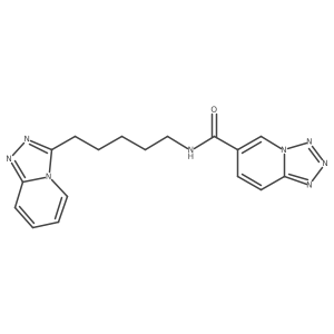 N-[5-([1,2,4]triazolo[4,3-a]pyridin-3-yl)pentyl]tetrazolo[1,5-a]pyridine-6-carboxamide结构式