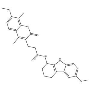 3-(7-methoxy-4,8-dimethyl-2-oxo-2H-chromen-3-yl)-N-(6-methoxy-2,3,4,9-tetrahydro-1H-carbazol-1-yl)propanamide Structure