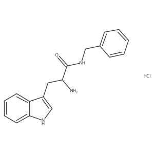 (2S)-2-amino-N-benzyl-3-(1H-indol-3-yl)propanamide hydrochloride Structure