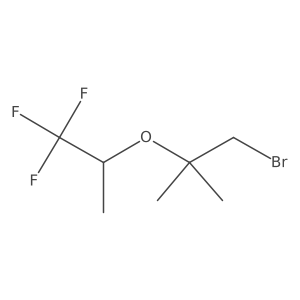 2-[(1-Bromo-2-methylpropan-2-yl)oxy]-1,1,1-trifluoropropane结构式