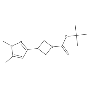 tert-butyl 3-(5-iodo-1-methyl-1H-pyrazol-3-yl)azetidine-1-carboxylate结构式