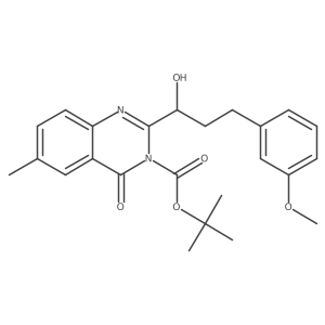 Tert-butyl 2-[1-hydroxy-3-(3-methoxyphenyl)propyl]-6-methyl-4-oxoquinazoline-3-carboxylate Structure