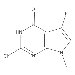 2-chloro-5-fluoro-7-methyl-3H,4H,7H-pyrrolo[2,3-d]pyrimidin-4-one结构式