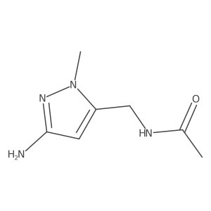 N-[(5-amino-2-methylpyrazol-3-yl)methyl]acetamide结构式