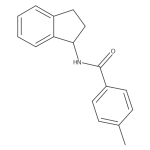 N-(2,3-dihydro-1H-inden-1-yl)-4-methylbenzamide结构式
