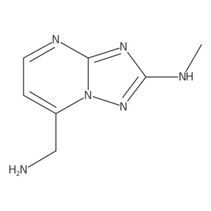 7-(Aminomethyl)-N-methyl-[1,2,4]triazolo[1,5-a]pyrimidin-2-amine结构式