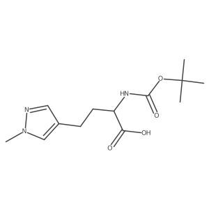 2-{[(tert-butoxy)carbonyl]amino}-4-(1-methyl-1H-pyrazol-4-yl)butanoic acid结构式