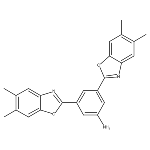 3,5-Bis(5,6-dimethylbenzo[d]oxazol-2-yl)aniline Structure
