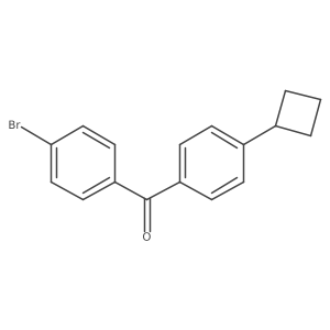 (4-Bromophenyl)(4-cyclobutylphenyl)methanone结构式