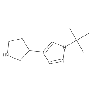 1-tert-butyl-4-(pyrrolidin-3-yl)-1H-pyrazole结构式