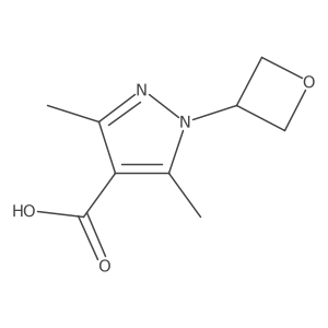 3,5-Dimethyl-1-(oxetan-3-yl)-1H-pyrazole-4-carboxylic acid Structure