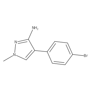 3-Amino-4-(4-bromophenyl)-1-methylpyrazole Structure