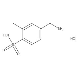 4-(Aminomethyl)-2-methylbenzene-1-sulfonamide hydrochloride结构式