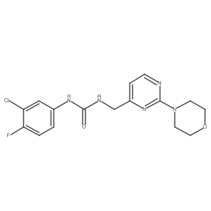 1-(3-Chloro-4-fluorophenyl)-3-((2-morpholinopyrimidin-4-yl)methyl)urea Structure