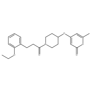 4-((1-(3-(2-ethoxyphenyl)propanoyl)piperidin-4-yl)oxy)-6-methyl-2H-pyran-2-one Structure