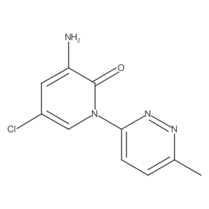 3-Amino-5-chloro-1-(6-methyl-3-pyridazinyl)-2(1H)-pyridinone Structure