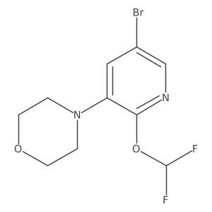 4-(5-Bromo-2-(difluoromethoxy)pyridin-3-yl)morpholine结构式