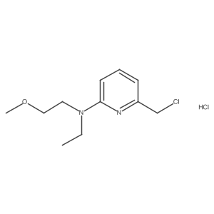 6-(chloromethyl)-N-ethyl-N-(2-methoxyethyl)pyridin-2-amine hydrochloride结构式