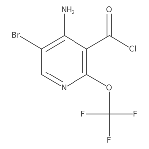4-Amino-5-bromo-2-(trifluoromethoxy)nicotinoyl chloride结构式